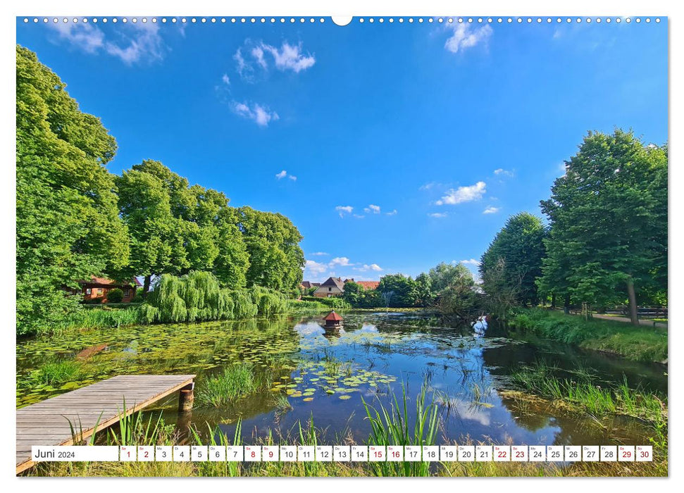 Boizenburg sur l'Elbe - ville carrelée dans le triangle frontalier (calendrier mural CALVENDO 2024) 