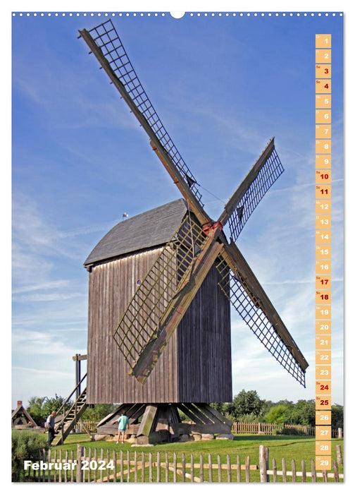 Deutschlands historische Windmühlen (CALVENDO Wandkalender 2024)