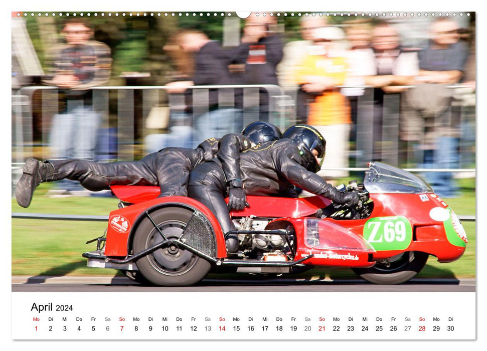 Faszination Oldtimer Motorrad - Momentaufnahmen von Hamburger Stadtparkrennen (CALVENDO Premium Wandkalender 2024)