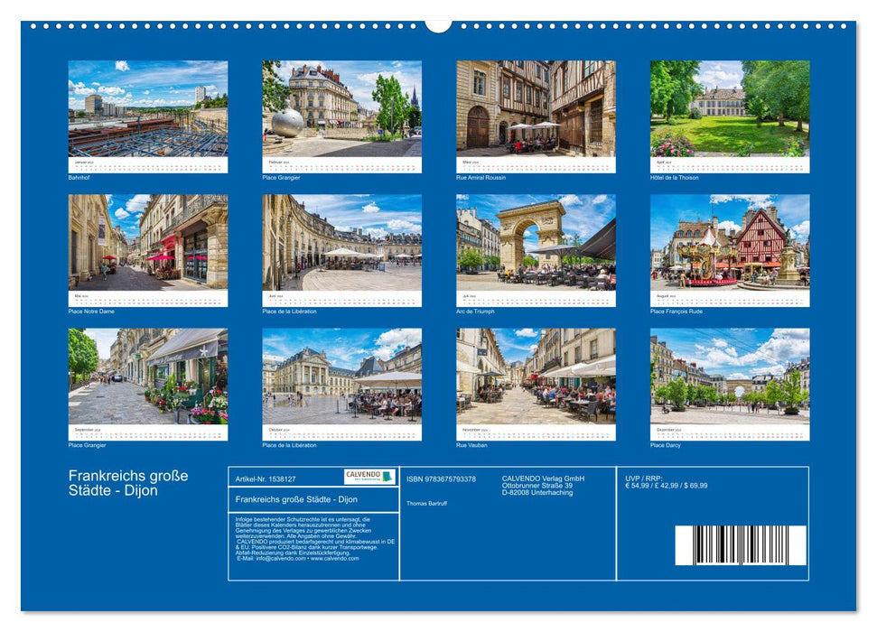 Frankreichs große Städte - Dijon (CALVENDO Wandkalender 2024)