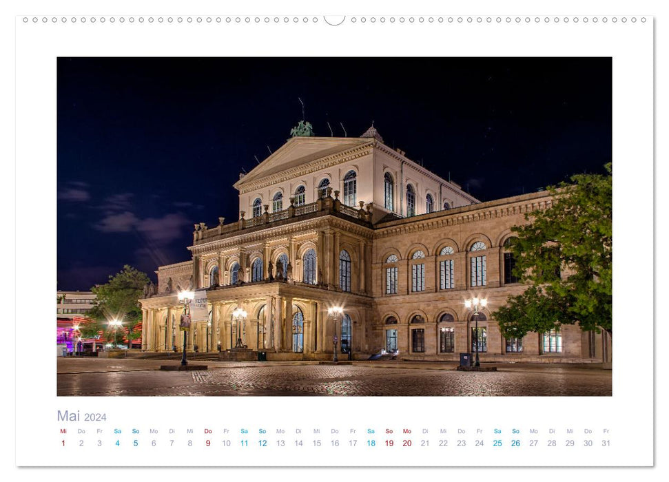 Nachtschwärmer Hannover (CALVENDO Wandkalender 2024)