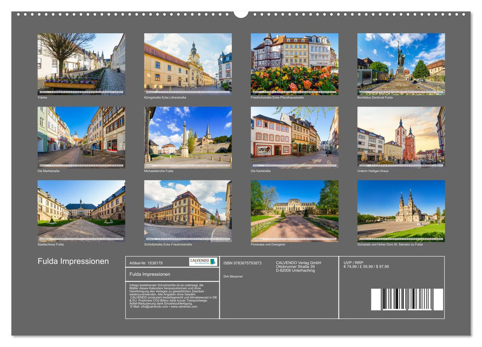 Fulda Impressionen (CALVENDO Premium Wandkalender 2024)