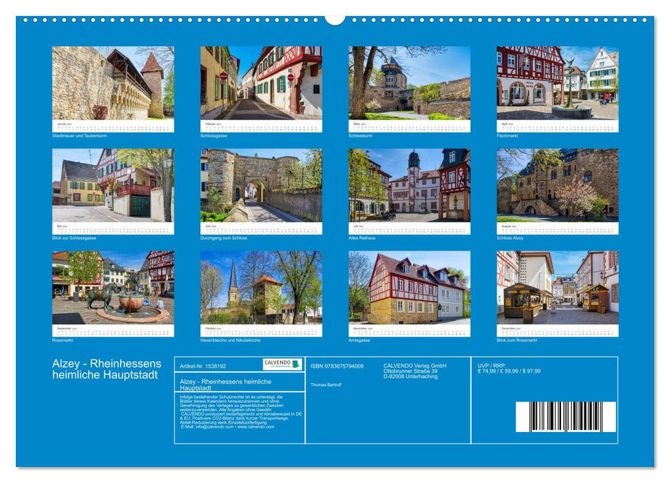 Alzey - Rheinhessens heimliche Hauptstadt (CALVENDO Premium Wandkalender 2024)