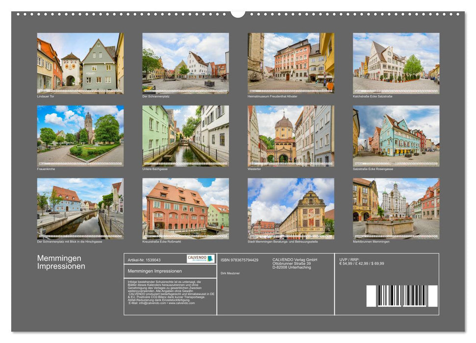 Memmingen impressions (CALVENDO wall calendar 2024) 