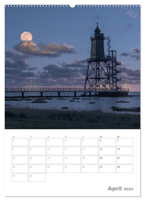 VOLLMOND-Planer - Im Licht der Nacht (CALVENDO Wandkalender 2024)