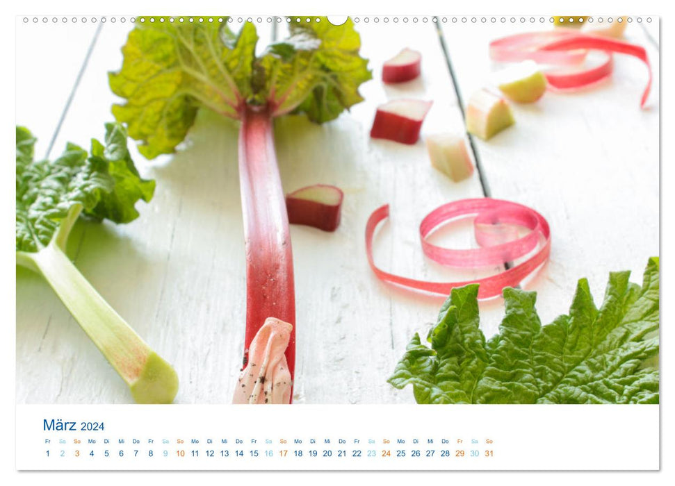 Delicious rhubarb (CALVENDO wall calendar 2024) 