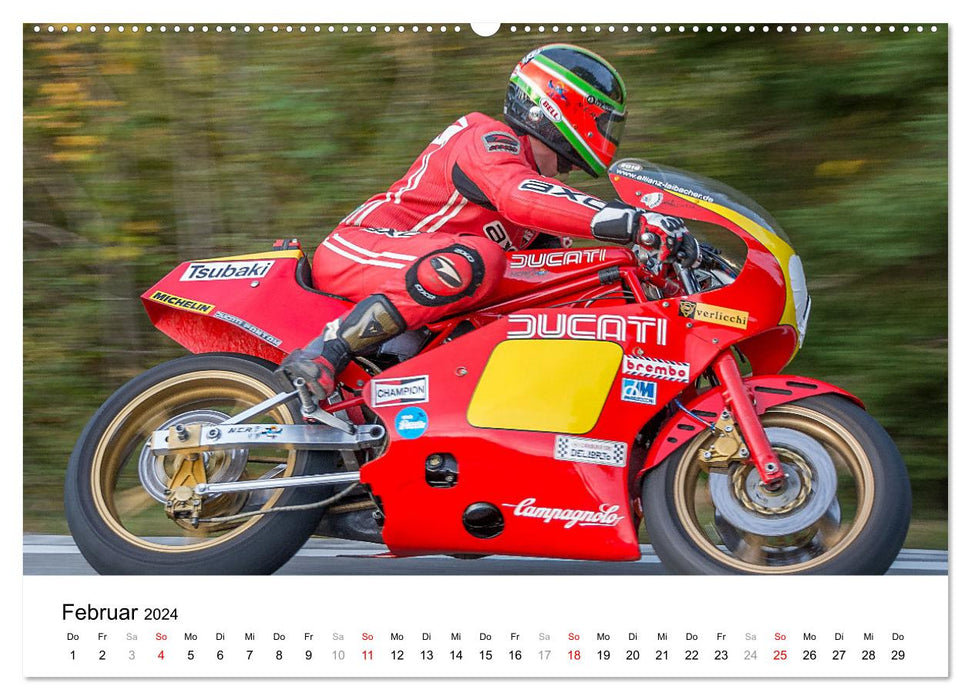 Fascination with vintage motorcycles - snapshots of the Jochpass Memorial (CALVENDO wall calendar 2024) 