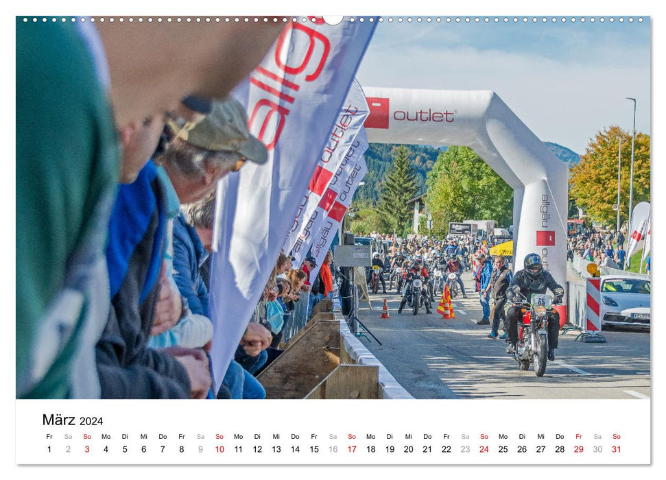 Faszination Oldtimer Motorrad - Momentaufnahmen vom Jochpass Memorial (CALVENDO Wandkalender 2024)