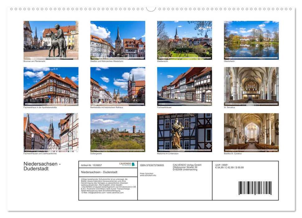 Lower Saxony - Duderstadt (CALVENDO wall calendar 2024) 