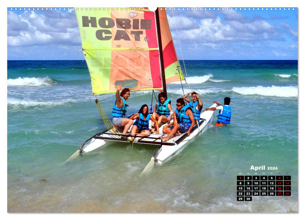 Katamarane an Traumstränden - Hobie Cats in Cuba (CALVENDO Wandkalender 2024)