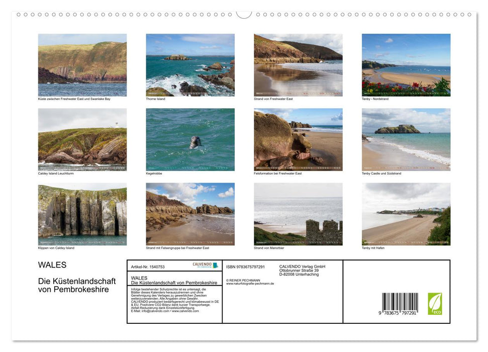 WALES - Die Küstenlandschaft von Pembrokeshire (CALVENDO Premium Wandkalender 2024)