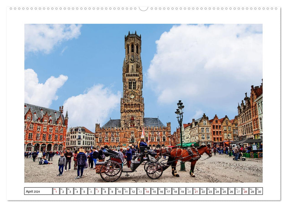 Zwei belgische Pralinen Brügge und Gent (CALVENDO Wandkalender 2024)