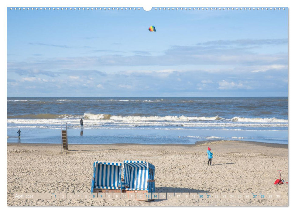 Am Strand von Langeoog (CALVENDO Wandkalender 2024)