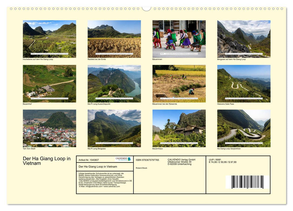 Der Ha Giang Loop in Vietnam (CALVENDO Premium Wandkalender 2024)