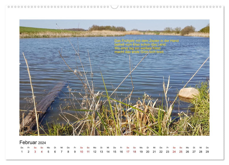 Lyrische Wasserwelt - Poesieflügel unterwegs in Brandenburg (CALVENDO Premium Wandkalender 2024)