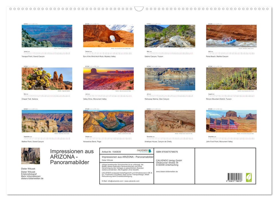 Impressionen aus ARIZONA - Panoramabilder (CALVENDO Wandkalender 2024)