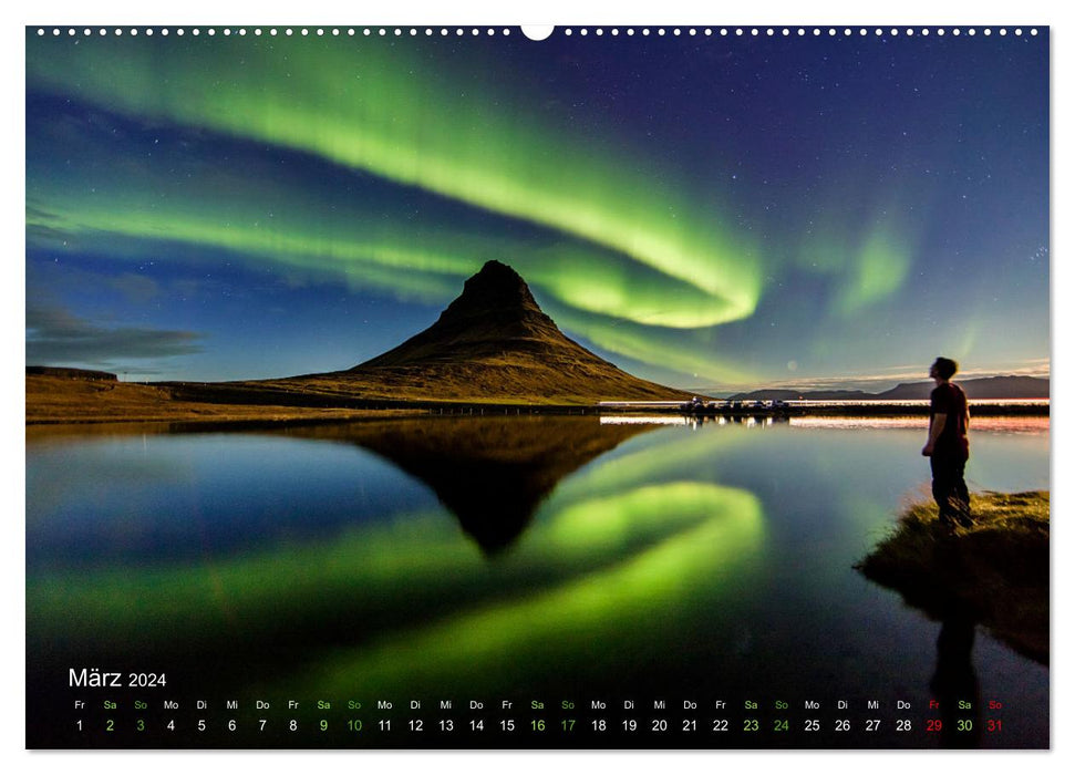 Magische Polarlichter der Erde (CALVENDO Premium Wandkalender 2024)