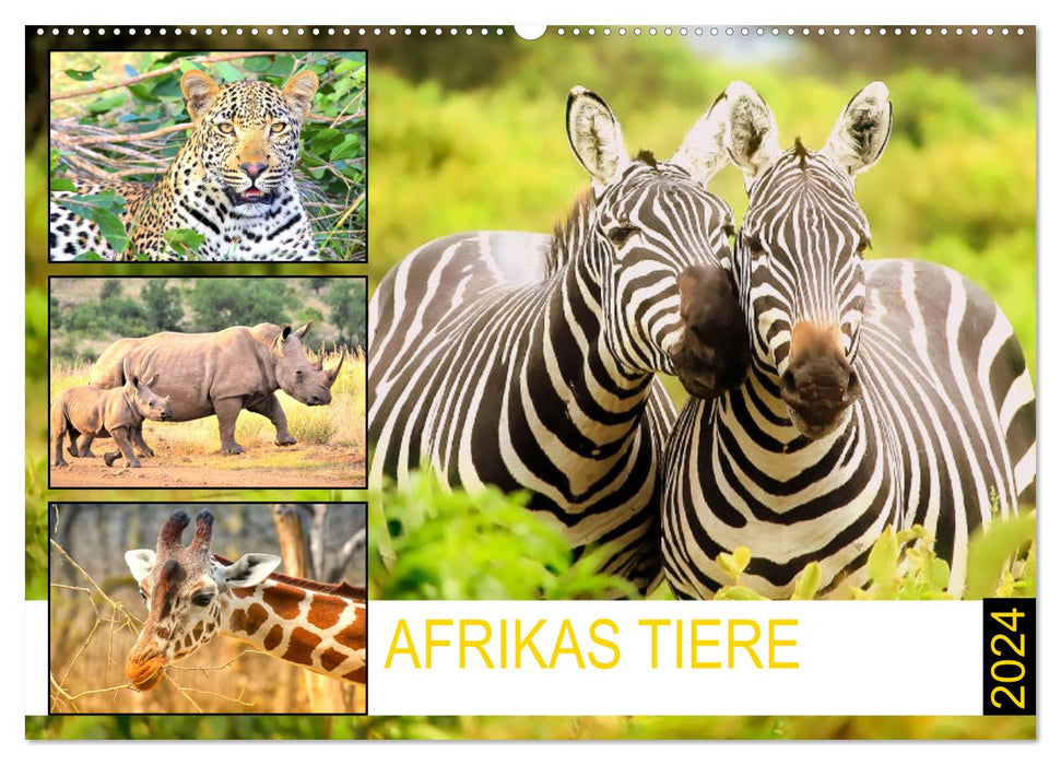 Afrikas Tiere. Majestäten in exotischer Wildnis (CALVENDO Wandkalender 2024)