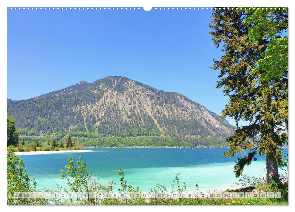 Seen am Alpenrand - Bilderbuchlandschaften in Oberbayern (CALVENDO Premium Wandkalender 2024)