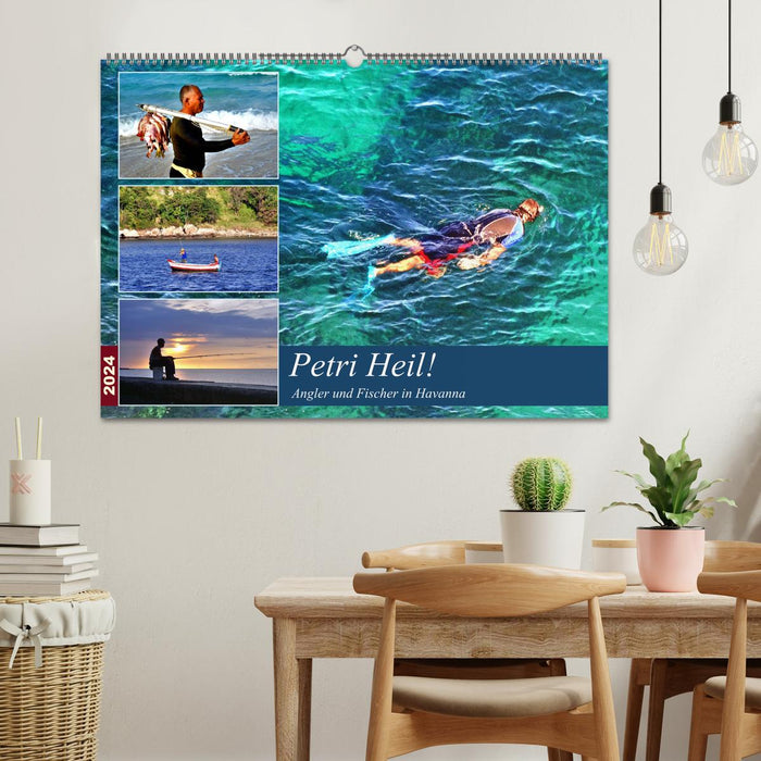Petri Heil! Angler und Fischer in Havanna (CALVENDO Wandkalender 2024)