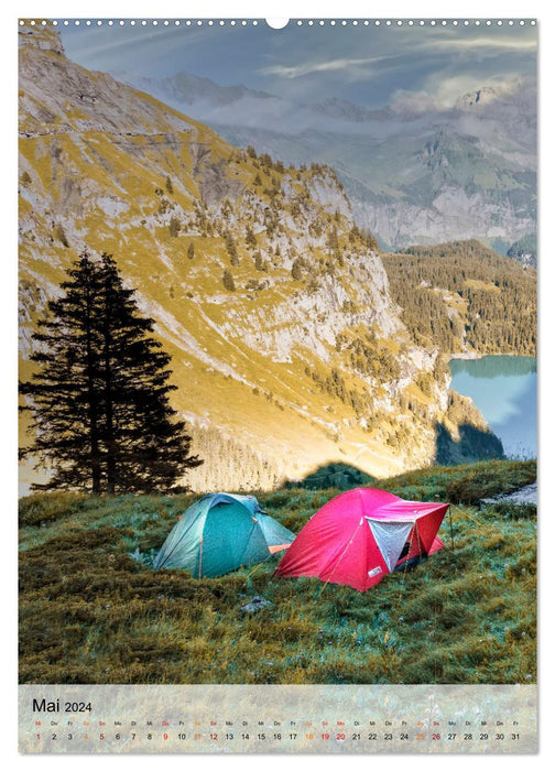 Camping - unser schönster Urlaub (CALVENDO Premium Wandkalender 2024)