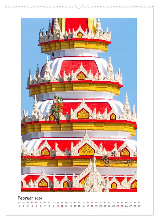 Temple bouddhiste – Wat Chalong (Calvendo Premium Calendrier mural 2024) 