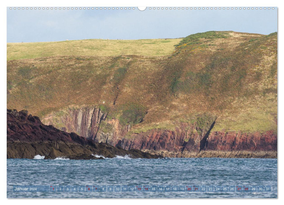 PAYS DE GALLES - Le paysage côtier du Pembrokeshire (Calendrier mural CALVENDO 2024) 
