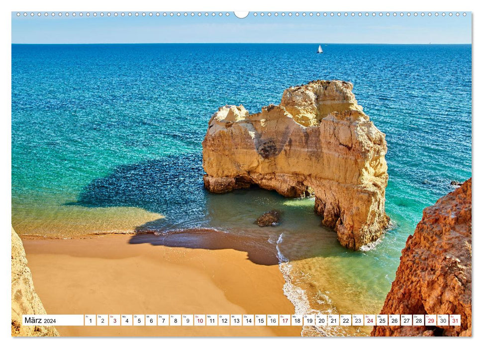 Algarve - La plus belle côte d'Europe (Calendrier mural CALVENDO 2024) 
