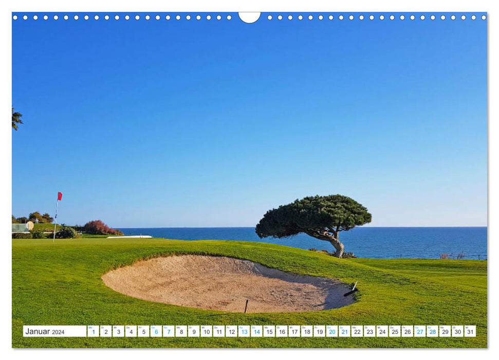 Mediterrane Golfplätze - Spanien, Portugal, Mallorca (CALVENDO Wandkalender 2024)