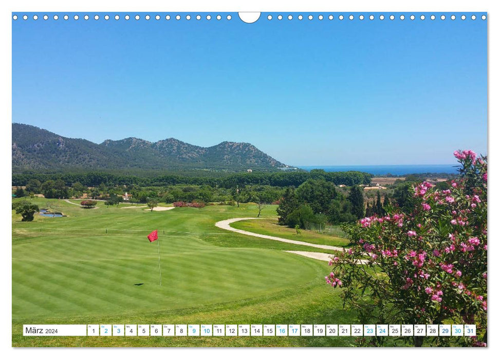 Mediterrane Golfplätze - Spanien, Portugal, Mallorca (CALVENDO Wandkalender 2024)