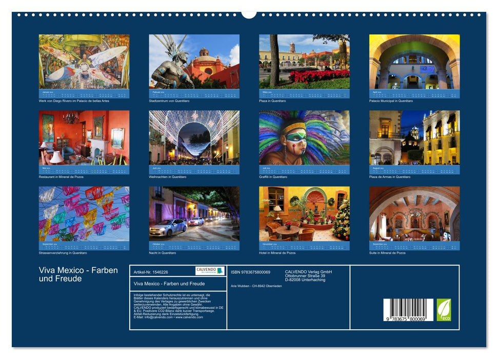 Viva Mexico - Colors and Joy (CALVENDO Premium Wall Calendar 2024) 