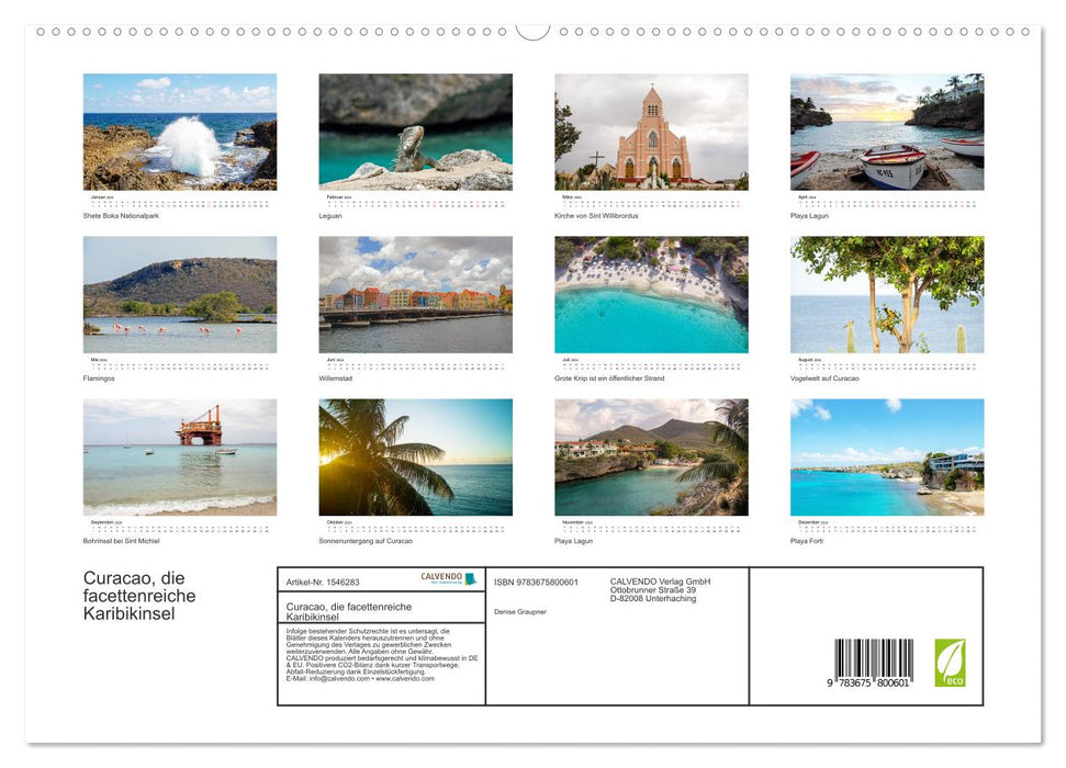 Curacao, die facettenreiche Karibikinsel (CALVENDO Premium Wandkalender 2024)