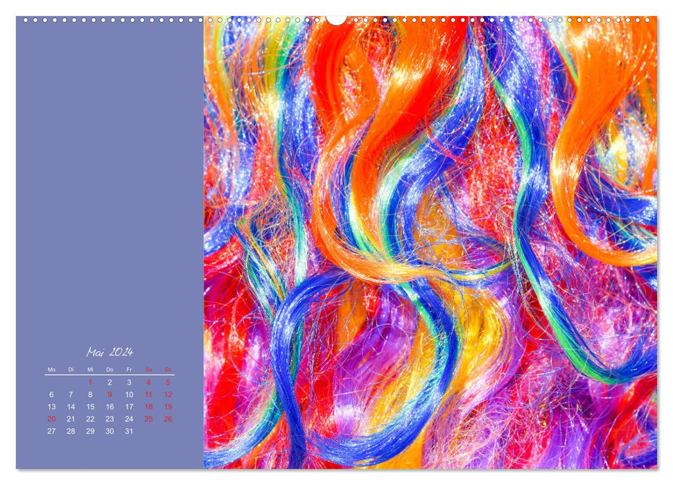 Brightly colored - a potpourri of colors (CALVENDO Premium Wall Calendar 2024) 