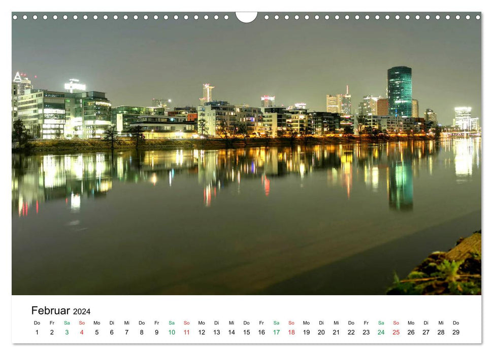 Frankfurt - Day and Night (CALVENDO wall calendar 2024) 