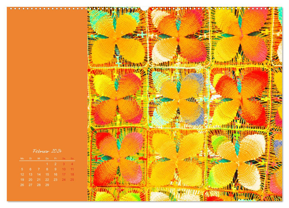 Knallbunt - Ein Potpourri der Farben (CALVENDO Wandkalender 2024)