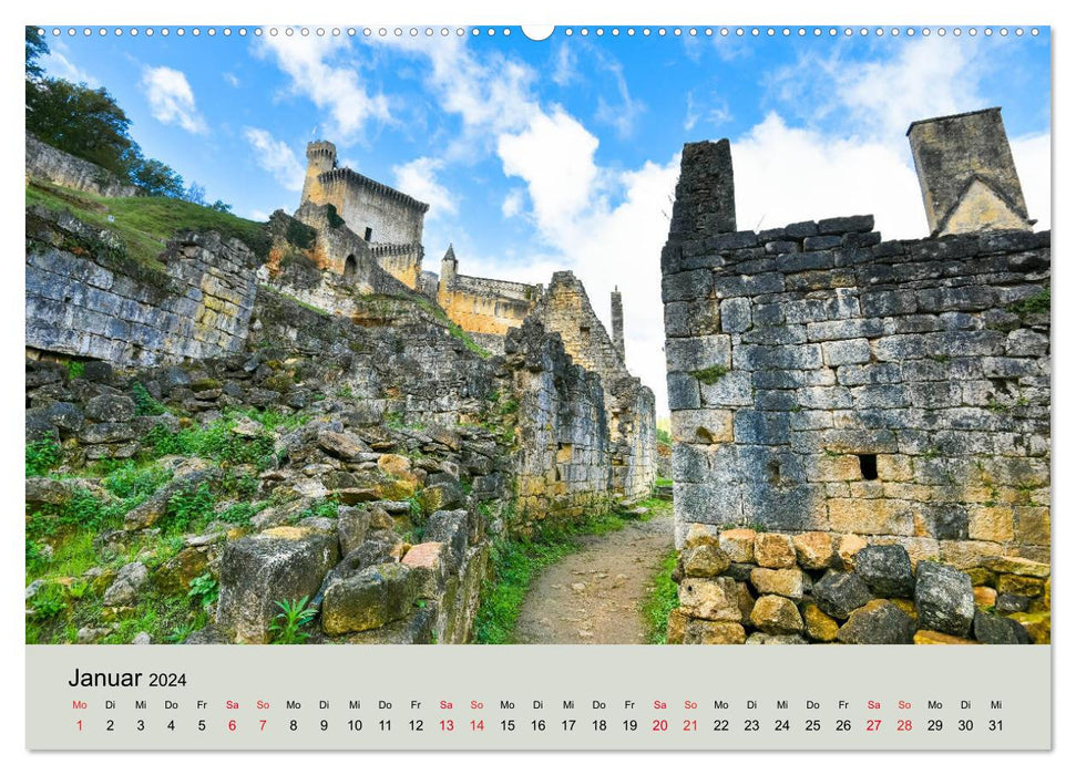 France's buildings - palaces and castles in the Grand Nation (CALVENDO Premium Wall Calendar 2024) 