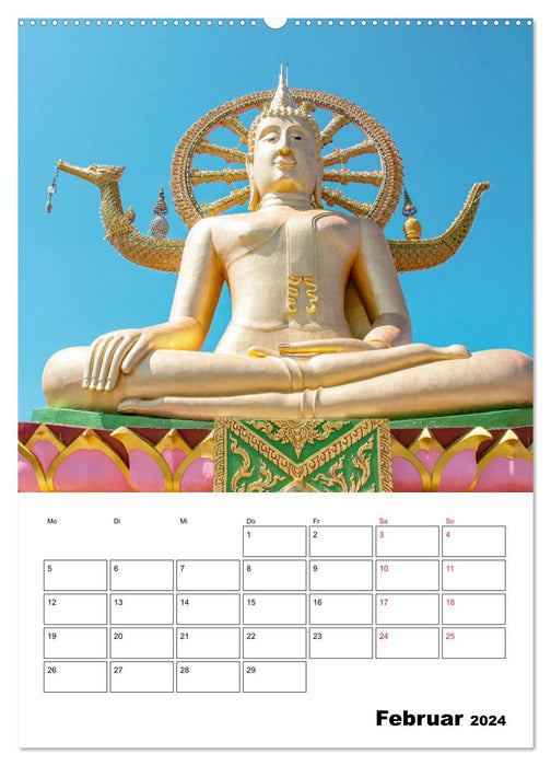 Koh Samui - Buddhist Temples (CALVENDO Premium Wall Calendar 2024) 