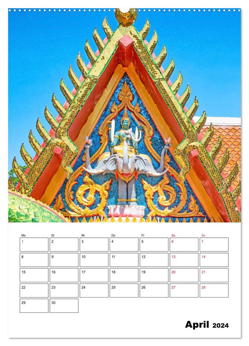 Koh Samui - Buddhistische Tempel (CALVENDO Premium Wandkalender 2024)