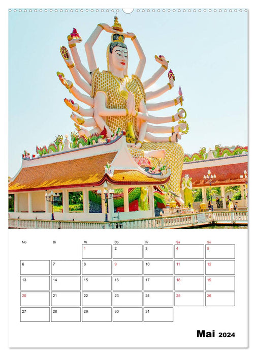 Koh Samui - Buddhistische Tempel (CALVENDO Premium Wandkalender 2024)