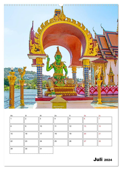 Koh Samui - Buddhist Temples (CALVENDO Premium Wall Calendar 2024) 