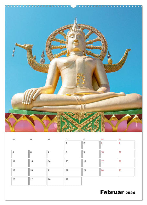 Koh Samui - Buddhistische Tempel (CALVENDO Wandkalender 2024)