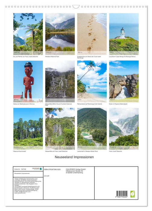 New Zealand impressions (CALVENDO wall calendar 2024) 