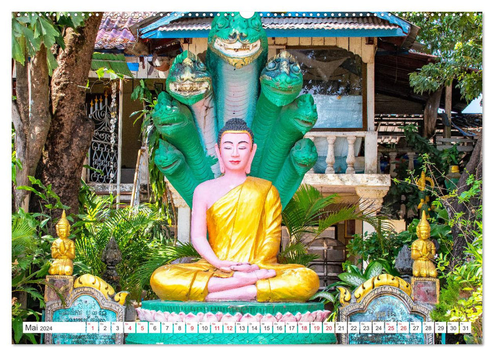 Wat Krom - Buddhist temple in Sihanoukville (CALVENDO wall calendar 2024) 