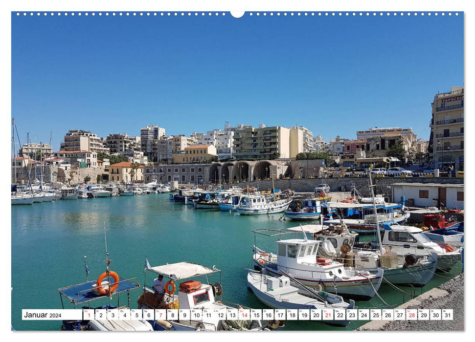 Idyllische Häfen auf Kreta (CALVENDO Premium Wandkalender 2024)