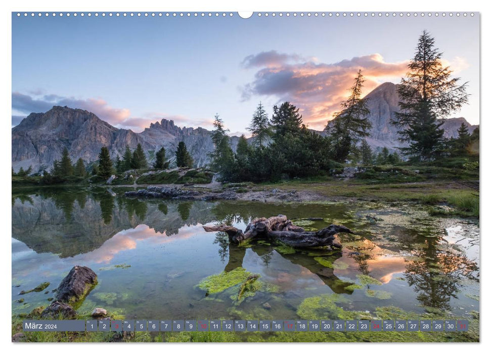 Traumplätze in den Dolomiten (CALVENDO Premium Wandkalender 2024)