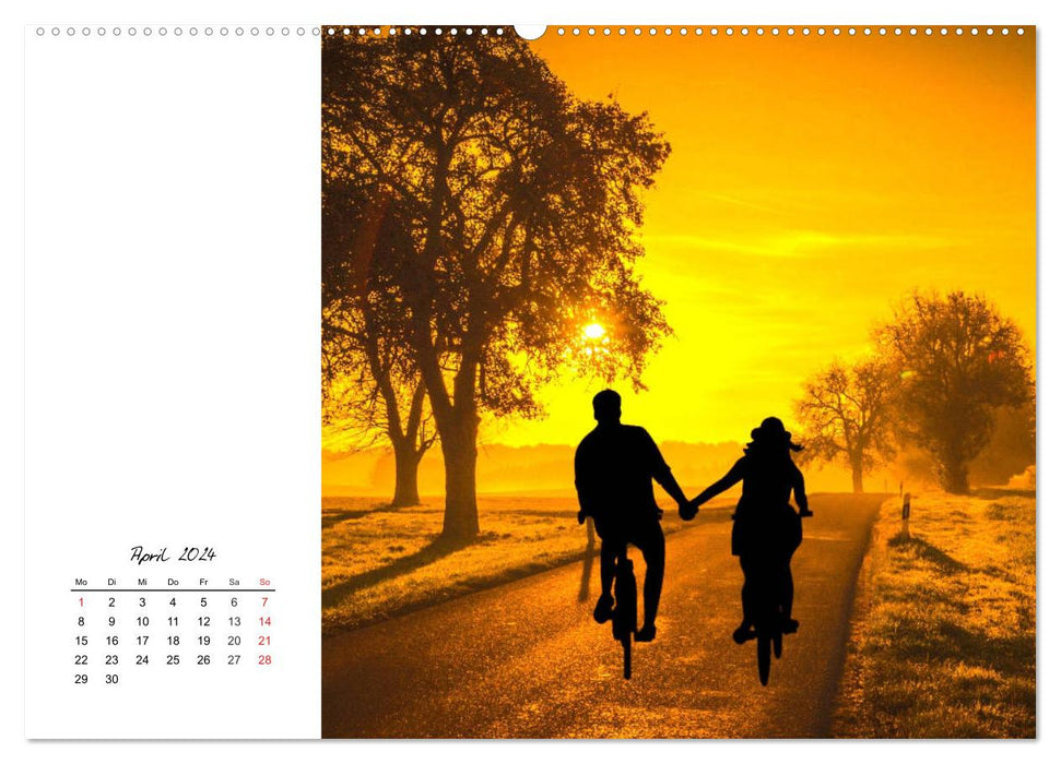 Fahrradtour. Radle dich frei und gesund! (CALVENDO Premium Wandkalender 2024)