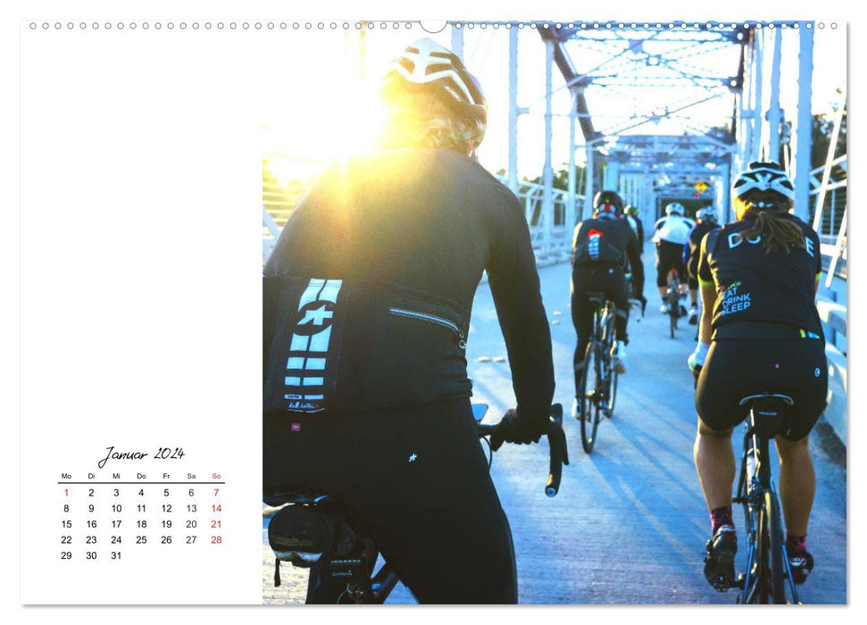 Fahrradtour. Radle dich frei und gesund! (CALVENDO Wandkalender 2024)