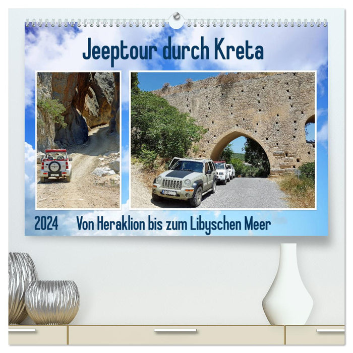 Jeeptour durch Kreta. Von Heraklion bis zum Libyschen Meer. (CALVENDO Premium Wandkalender 2024)