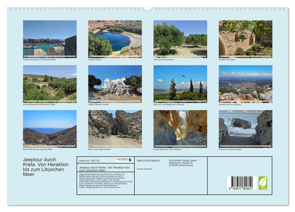 Jeeptour durch Kreta. Von Heraklion bis zum Libyschen Meer. (CALVENDO Premium Wandkalender 2024)