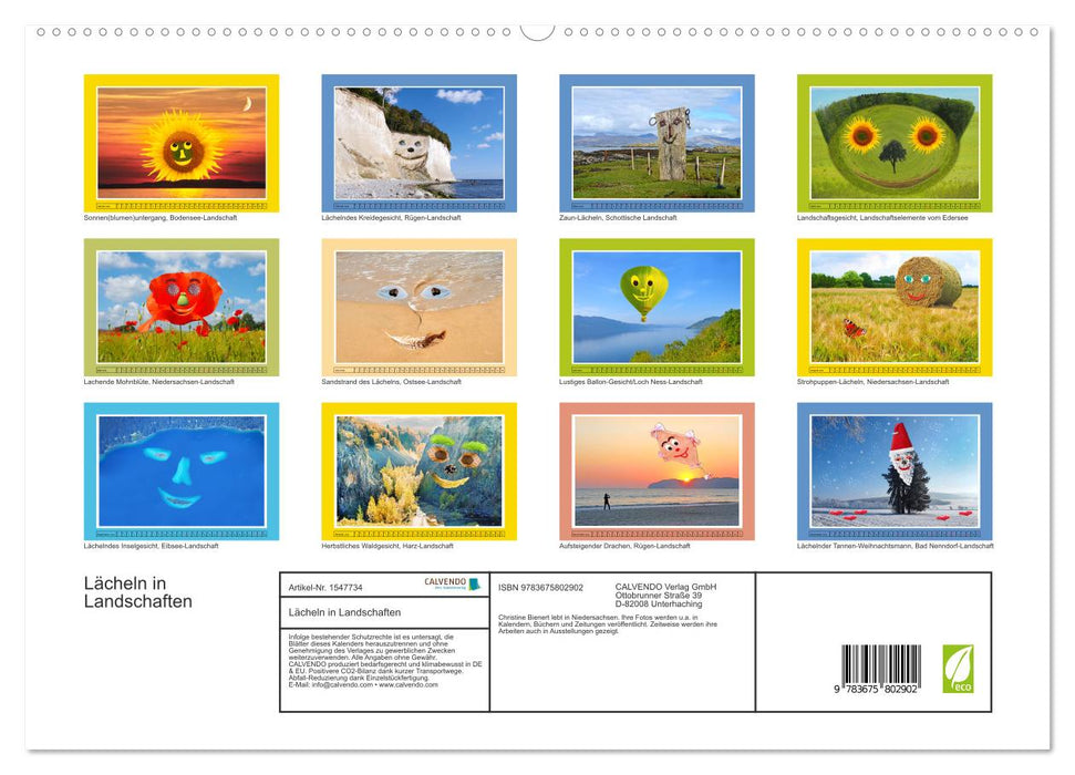 Des sourires dans les paysages (Calendrier mural CALVENDO Premium 2024) 